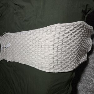 Cream Textured Knit Top